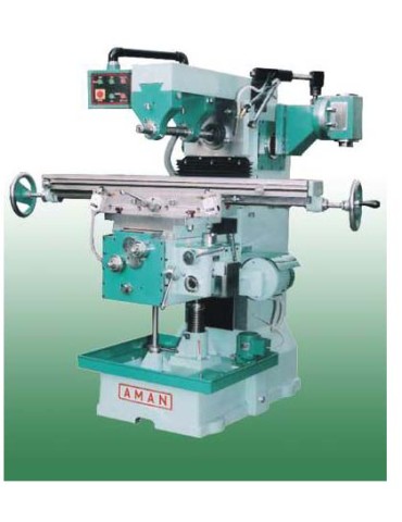 AMAN  UNIVERSAL MILLING MACHINE  ALL GEARED ONE FEED AUTO WITH  NINE  SPEED MOTORISED FEED BOX,  MODEL :  1270